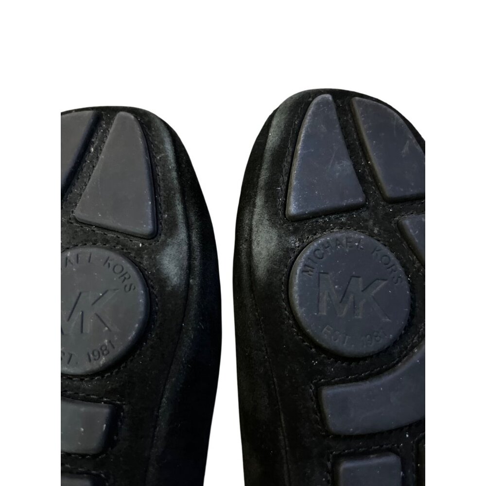 Michael Michael Kors Womens Black Suede Gloria Moc Driving Flats Size 6M Leather - Picture 9 of 15
